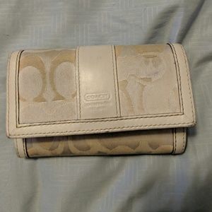 Small Coach Wallet- White